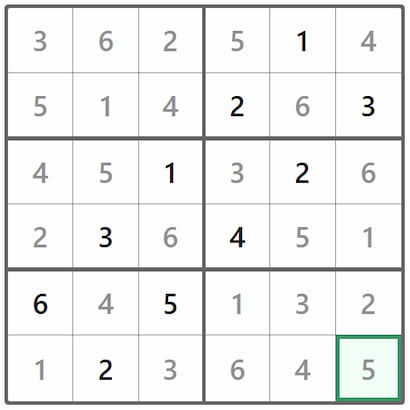 Mini Sudoku Answer 377