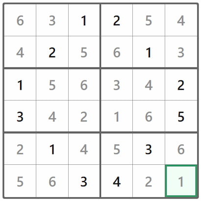 Mini Sudoku Answer 379
