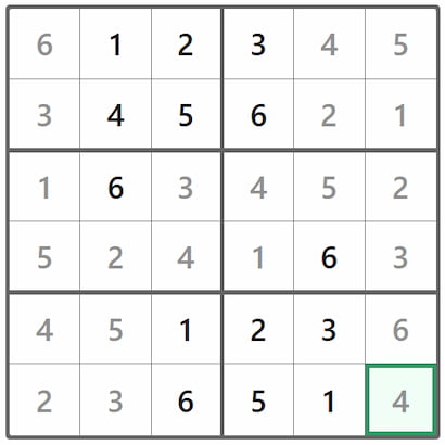 Mini Sudoku Answer 380