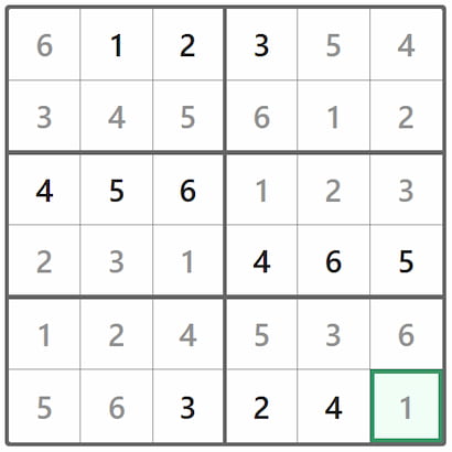 Mini Sudoku Answer 383