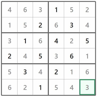 Mini Sudoku Answer 384