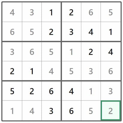 Mini Sudoku Answer 385