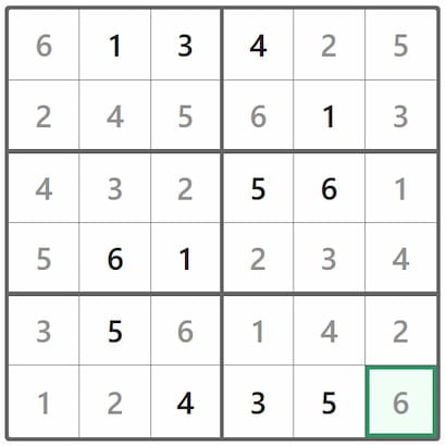 Mini Sudoku Answer 387