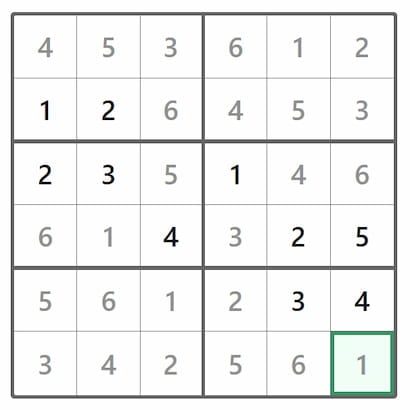 Mini Sudoku Answer 390