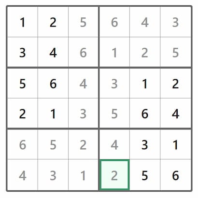 Mini Sudoku Answer 392