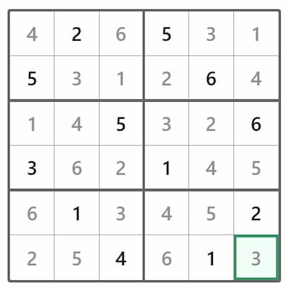 Mini Sudoku Answer 394