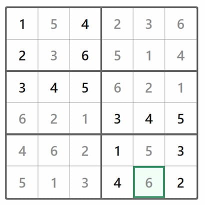 Mini Sudoku Answer 395