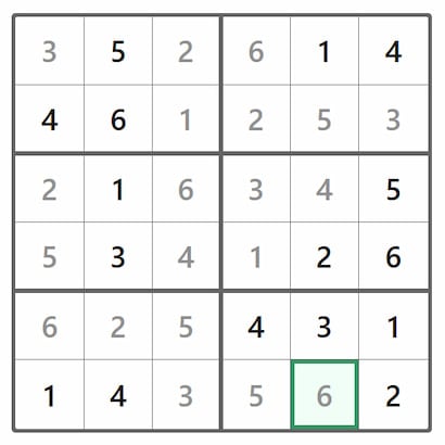 Mini Sudoku Answer 399