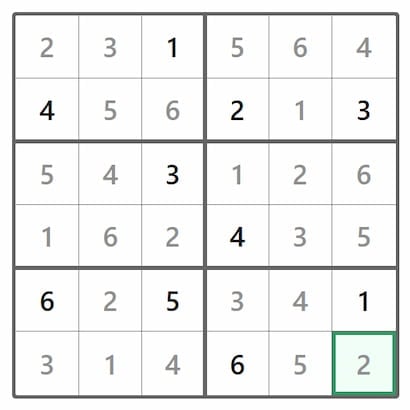 Mini Sudoku Answer 403