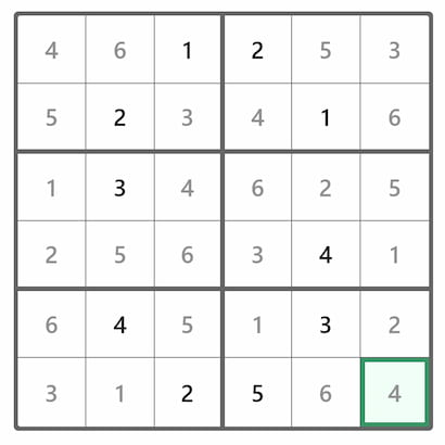 Mini Sudoku Answer 404