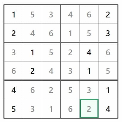 Mini Sudoku Answer 407