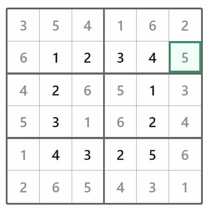 Mini Sudoku Answer 410