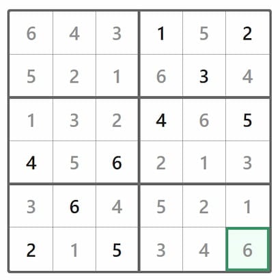 Mini Sudoku Answer 419