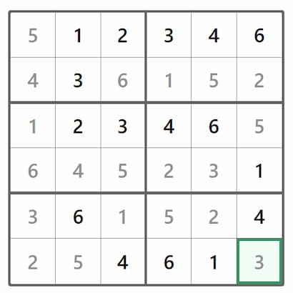 Mini Sudoku Answer 420