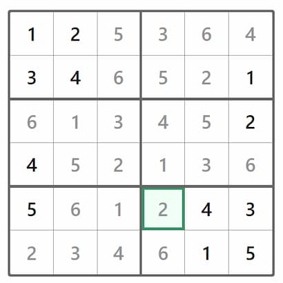 Mini Sudoku Answer 425