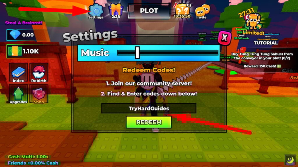 Crush a Brainrot Codes (September 2025) How To Redeem Codes In Crush A Brainrot Roblox