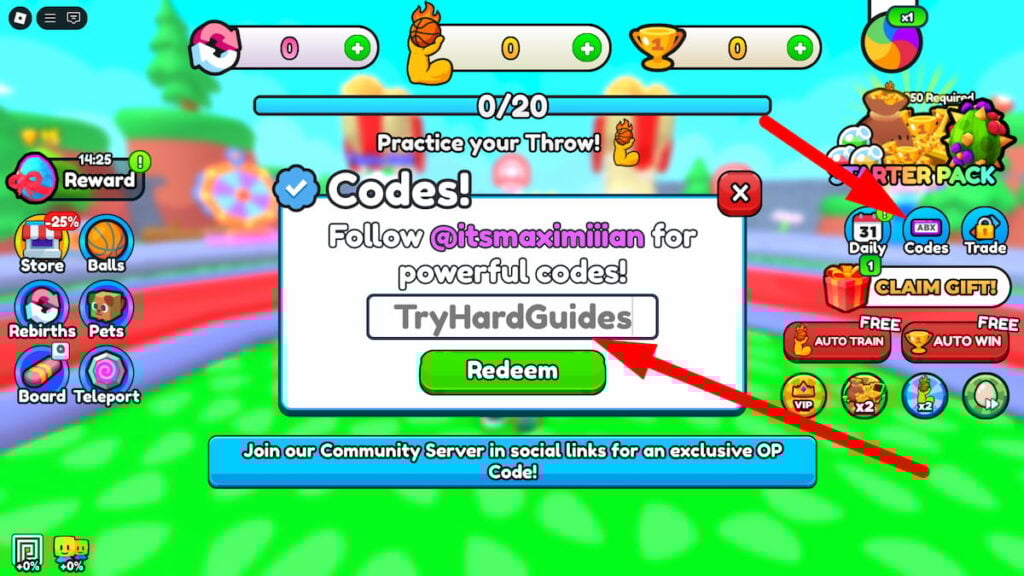 Throw a Basketball Codes (September 2025) How To Redeem Codes In Throw A Basketball Roblox