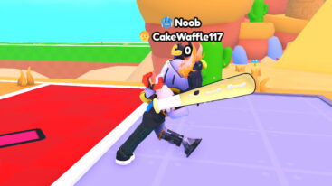 Roblox Baseball Simulator Avatar Wearing Silver Helmet Swinging A Wooden Bat
