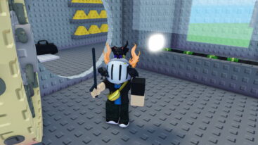 Roblox Rob A Bank A Silver Helmeted Avatar Holding A Truncheon Stands Inside A Vault With Gold Bars And Money On A Conveyor Belt On A Grey Studded Floor