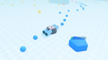 Roblox Tank Game A Small Tank With A Brown Cat Head Skin Is Moving Across A Light Blue And White Checkered Floor Firing A Stream Of Blue Bullets From Its Two Barrels