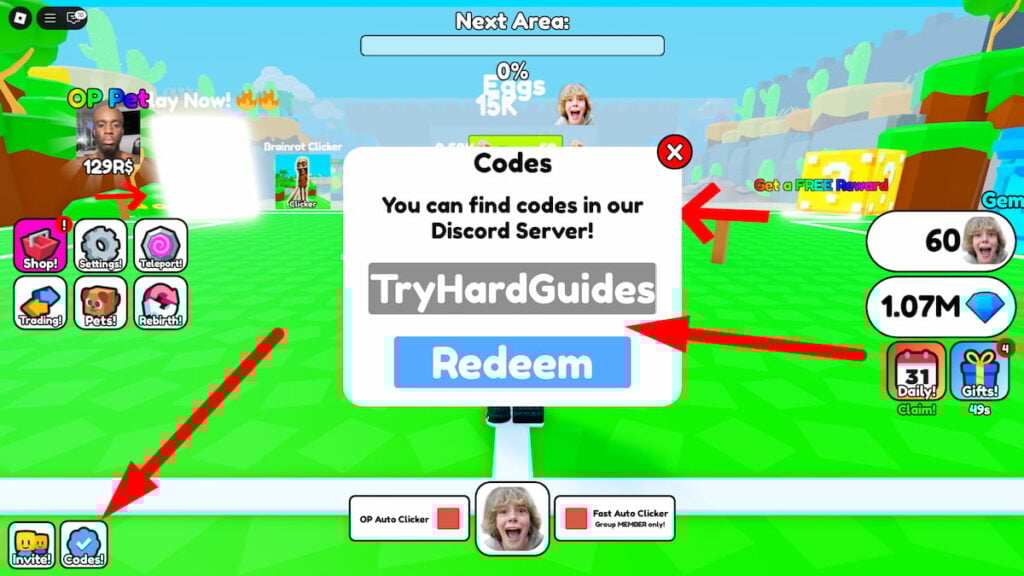 67 Clicker Codes (October 2025) How To Redeem Codes In 67 Clicker Roblox