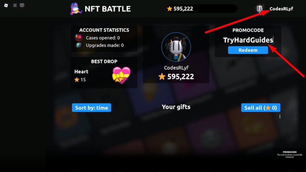 NFT Battle Codes (October 2025) How To Redeem Codes In NFT Battle Roblox