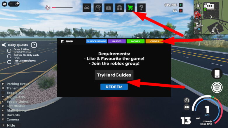 Roanoke Codes [Fixed + Dyno] [VA] [Driving RP] (August 2026) - Try Hard ...