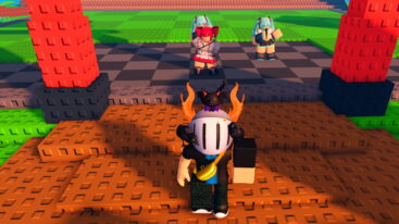 Roblox Anime Idols Avatar Wearing Silver Helmet With Black Animals On Top Standing Before A Shinto Shrine And Anime Idols Behind