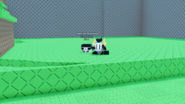 Roblox Brainrot Catchers Avatar Wearing Silver Helmet Standing In Tall Bushes With Capuccino Assassino Common Lvl 1