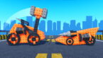 Roblox Crash Bots Two Orange Bots With Different Weapons Attached Hammers Drills Attacking Each Other