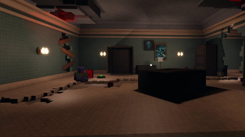 Roblox Survive The Elevator A Floor Destroyed Floor Ripped Up Boards On Cracks Wardrobe Overturned