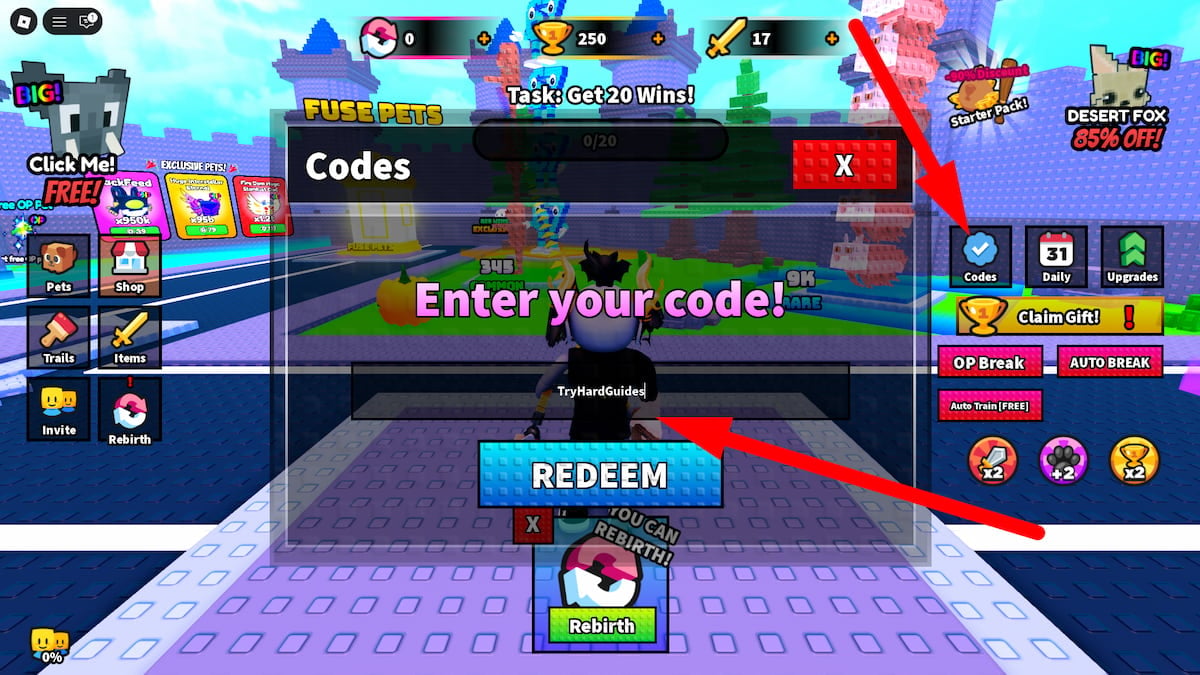 +1 Brainrot Per Click Codes (March 2026) - Try Hard Guides