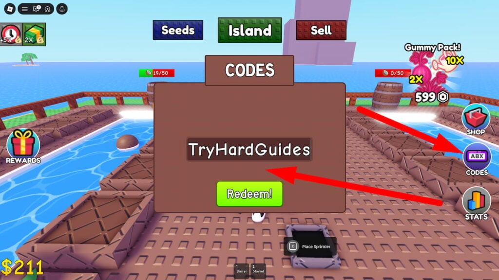 How To Redeem Codes In Grow A Coconut Roblox