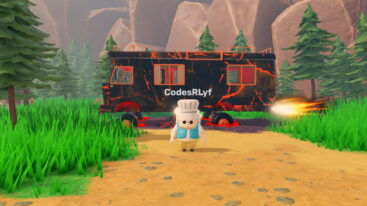 Roblox Rv Chaos Small Man Wearing White Hat Standing Near Grass And A Ember Burning Black Red Rv