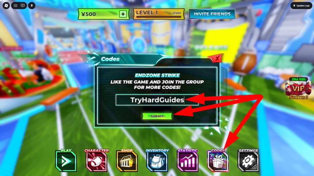 How To Redeem Codes In Endzone Strike Roblox