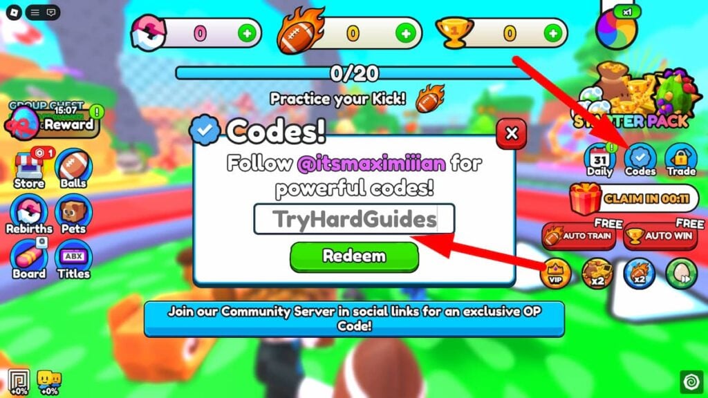 How To Redeem Codes In Touchdown Simulator Roblox