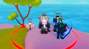 Roblox Anime Nexus Avatar Wearing Silver Helmet Black Clothes Two Giant Swords On Back Standing Near Water And Tree With Ant King Crimson Ronin Common And Night Striker Pets
