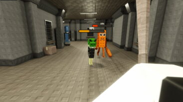 Roblox Brainrot Elevator Arms Carring Brown Bat As Two Brainrots Come To Attack One Green And One Orange