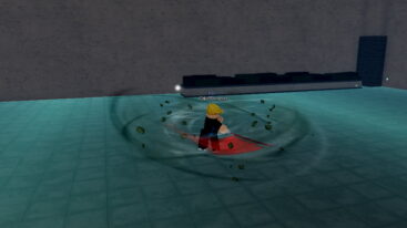 Roblox Kanom Tokyo Blonde Haired Avatar Holding Red Sword Swinging Causing Wind And A Red Slash Effect Appear Upon Swinging