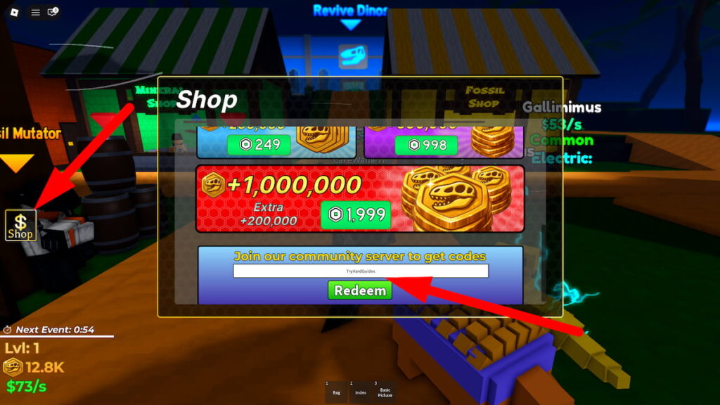 How To Redeem Codes In Dig All Dinos Roblox