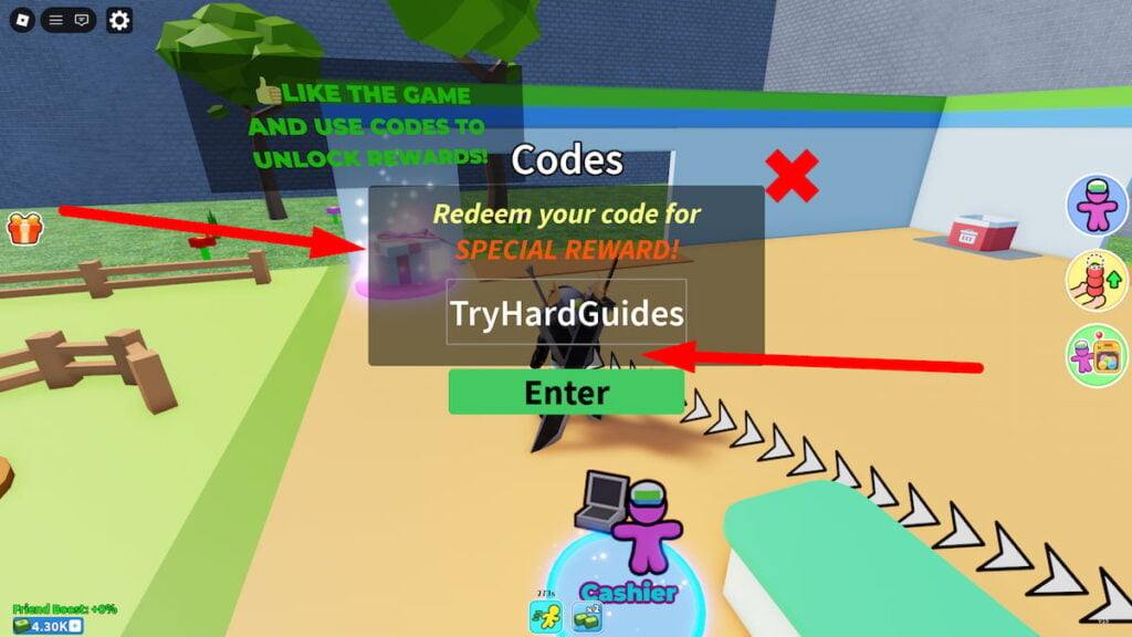 How To Redeem Codes In Mini Mart Together Roblox