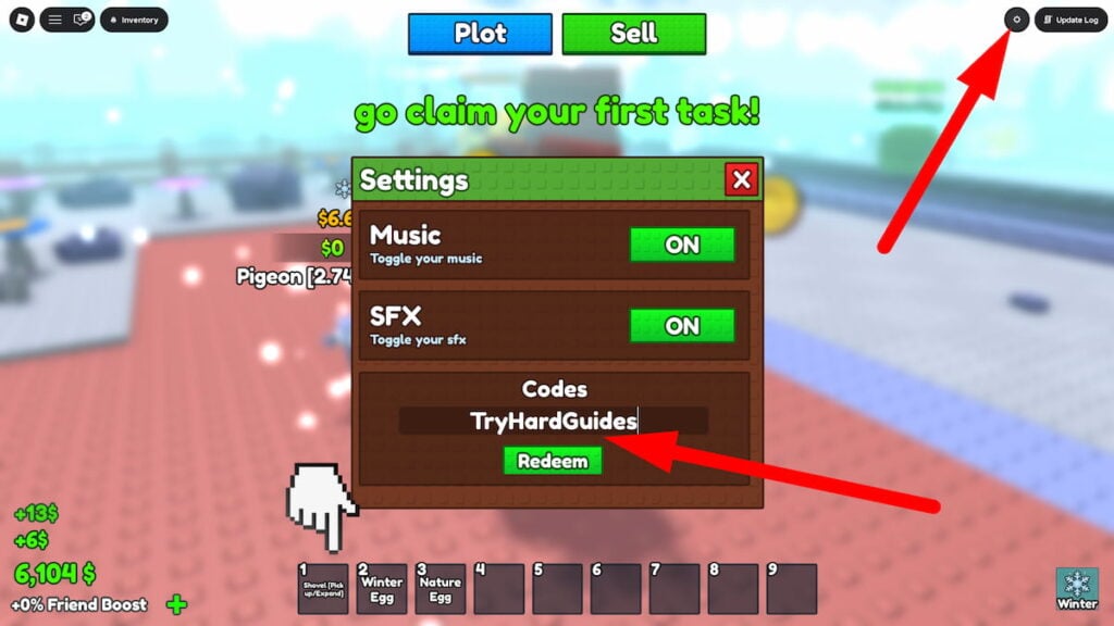 How To Redeem Codes In My Pooping Pigeons Roblox