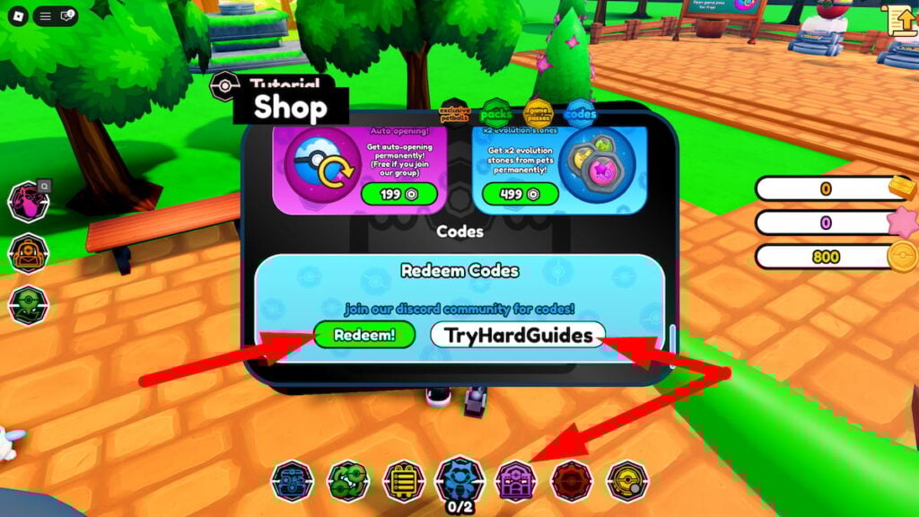 How To Redeem Codes In Pet Trainer Evolution Roblox