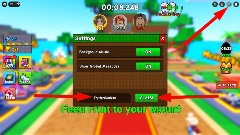 How To Redeem Codes In Race Animals Roblox