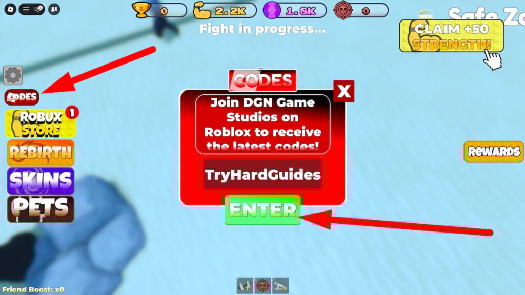 How To Redeem Codes In Shark Strength Simulator Roblox