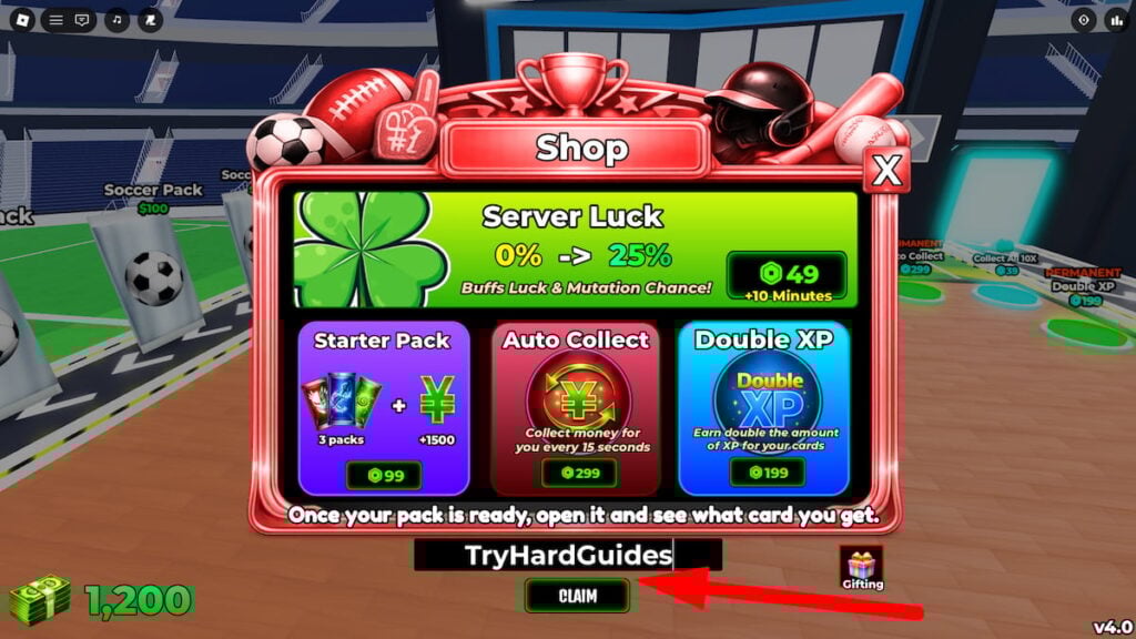 How To Redeem Codes In Sports Card Collection Roblox