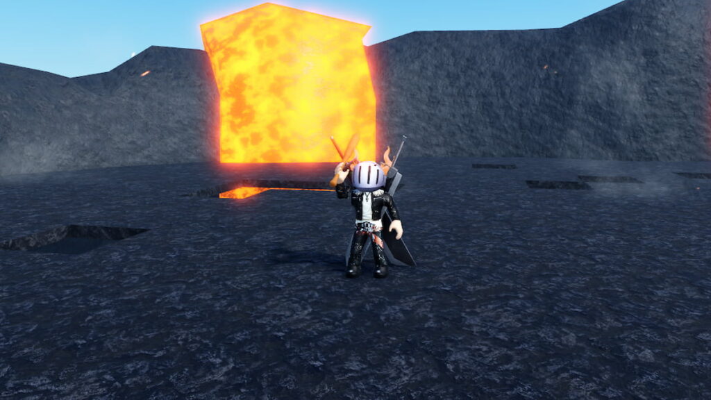 Battle Minigames Codes Update June 2026 Try Hard Guides Roblox Battle Minigames Avatar Wearing Silver Helmet Black Clothes Two Giant Swords On Back Holding Wooden Back On Obsidian Flooring Near Lava 1024x576 
