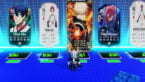 Roblox Blue Lock Card Battles Avatar Wearing Silver Helmet And Black Clothes Standing Before Five Giant Anime Cards Showing Art Work Stats And More