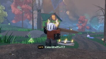 Roblox Slay A Slime Avatar Wearing Silver Helmet Brown Armor Leaning Massive Brown Two Handed Sword On Shoulders With Buildings And Forest Behind