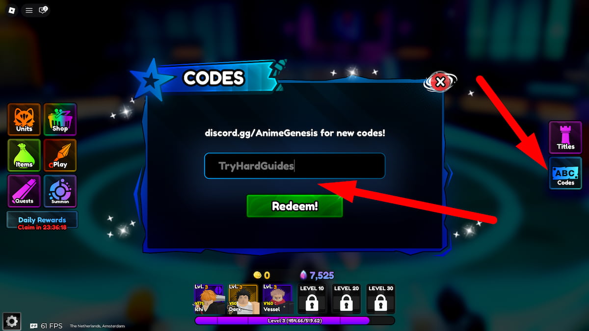 Anime Genesis Codes Update 0 5 June 2026 Try Hard Guides How To Redeem Codes In Anime Genesis Roblox 